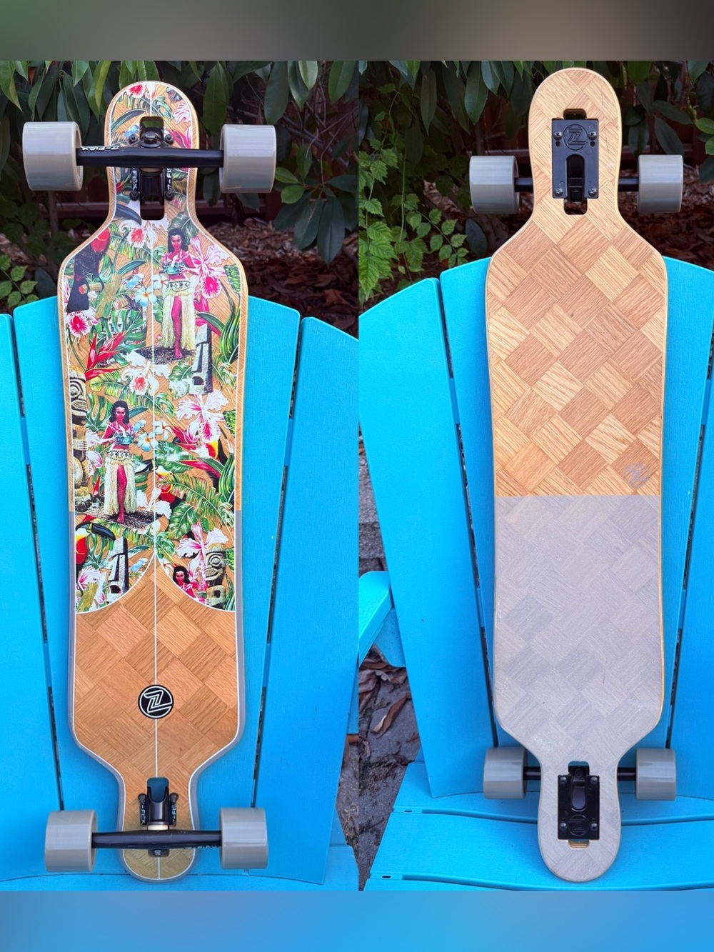 Z-Flex Banana Train 41" Double Drop Complete Longboard Skateboard Excellent Ride